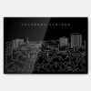 Colorado Springs Skyline Metal Print Wall Art - Main - Dark