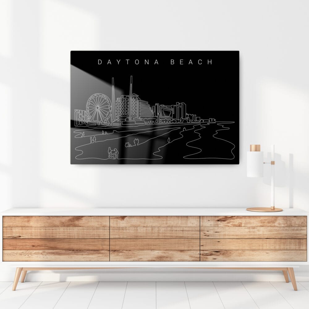 Daytona Beach Metal Print - Hallway - Dark Daytona Beach Metal Print - Hallway - Dark