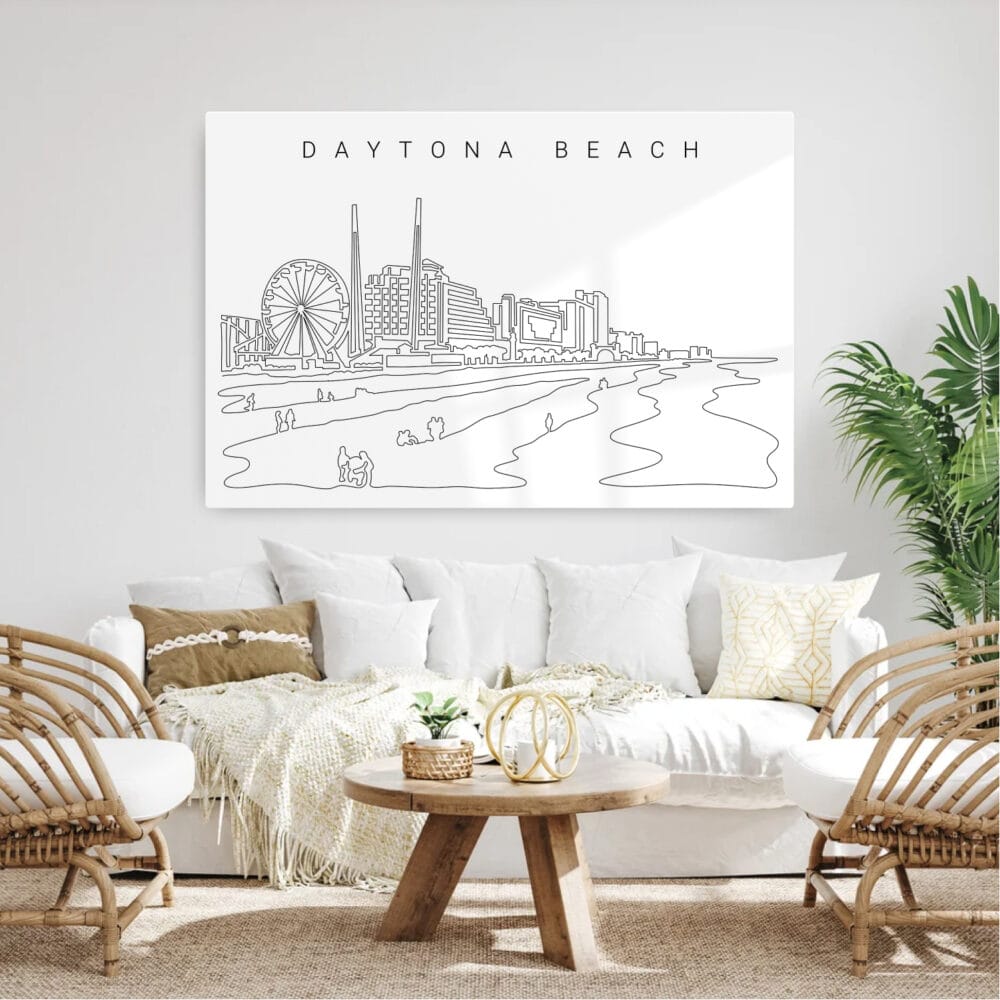 Daytona Beach Metal Print - Living Room - Light Daytona Beach Metal Print - Living Room - Light