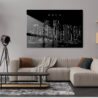 Doha Skyline Metal Print - Living ROom - Dark