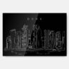 Doha Skyline Metal Print Wall Art - Main - Dark