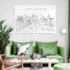 Fort Worth Metal Print - Living Room - Light