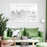 Fort Worth Metal Print - Living Room - Light