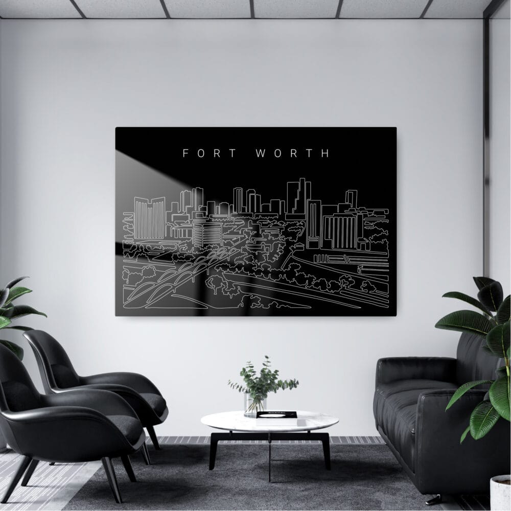 Fort Worth Metal Print - Office - Dark Fort Worth Metal Print - Office - Dark