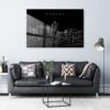 Fresno Skyline Metal Print - Living Room - Dark