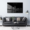 Fresno Skyline Metal Print - Living Room - Dark