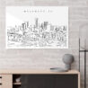Indianapolis Skyline Metal Print - Living ROom - Light