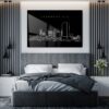 Jacksonville Skyline Metal Print - Bedroom - Dark