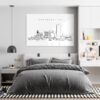 Jacksonville Skyline Metal Print - Bedroom - Light