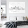 Little Rock Skyline Metal Print - Bed Room - Light