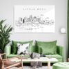 Little Rock Skyline Metal Print - Living Room - Light