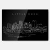 Little Rock Skyline Metal Print Wall Art - Main - Dark