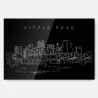 Little Rock Skyline Metal Print Wall Art - Main - Dark