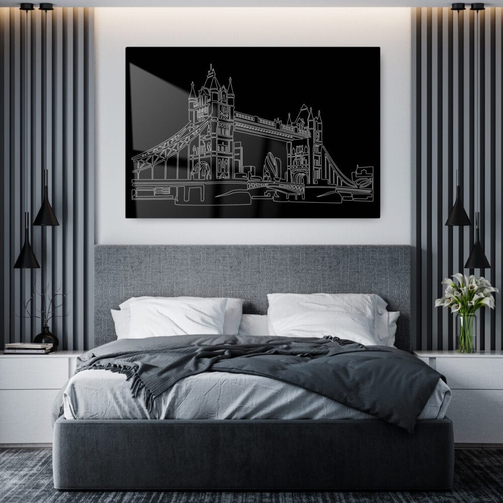London Tower Bridge Metal Print - Bedroom - Dark London Tower Bridge Metal Print - Bedroom - Dark