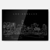 Los Angeles Skyline Metal Print Wall Art - Main - Dark