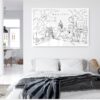 Madison Wisconsin Metal Print - Bed Room - Light