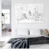 Madison Wisconsin Metal Print - Bed Room - Light