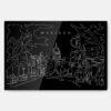 Madison Wisconsin Metal Print Wall Art - Main - Dark