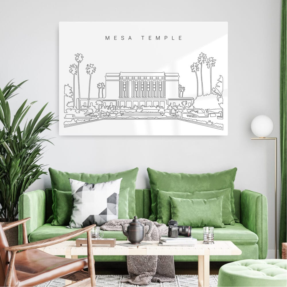 Mesa Arizona Temple Metal Print - Living Room - Light Mesa Arizona Temple Metal Print - Living Room - Light