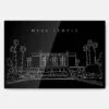 Mesa Arizona Temple Metal Print Wall Art - Main - Dark