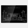 Mesa Arizona Temple Metal Print Wall Art - Main - Dark