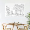 Miami Skyline Metal Print - Kitchen - Light