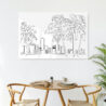 Miami Skyline Metal Print - Kitchen - Light