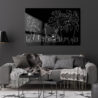 Miami Skyline Metal Print - Living Room - Dark