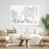 Miami Skyline Metal Print - Living Room - Light