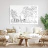 Miami Skyline Metal Print - Living Room - Light
