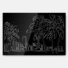 Miami Skyline Metal Print Wall Art - Main - Dark