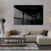 Montreal Skyline Metal Print - Living ROom - Dark