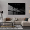 Montreal Skyline Metal Print - Living ROom - Dark