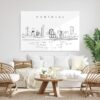 Montreal Skyline Metal Print - Living Room - Light