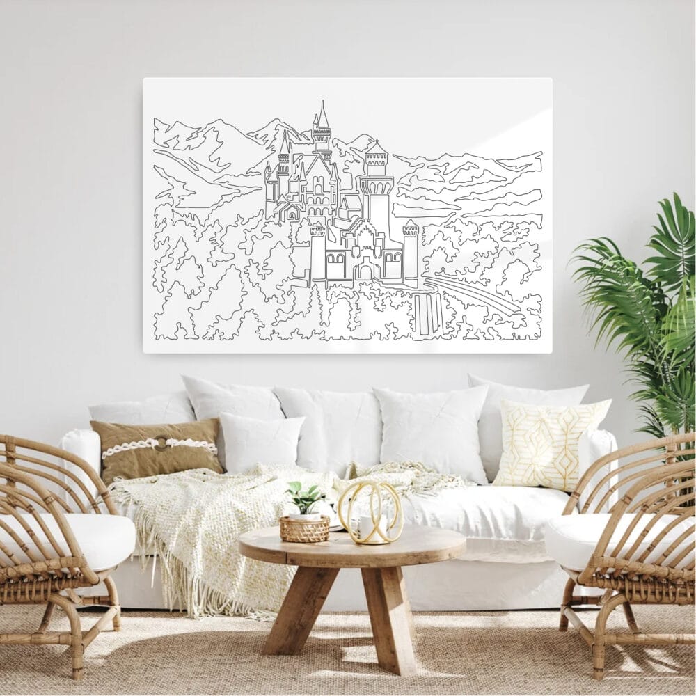 Neuschwanstein Castle Metal Print - Living Room - Light Neuschwanstein Castle Metal Print - Living Room - Light