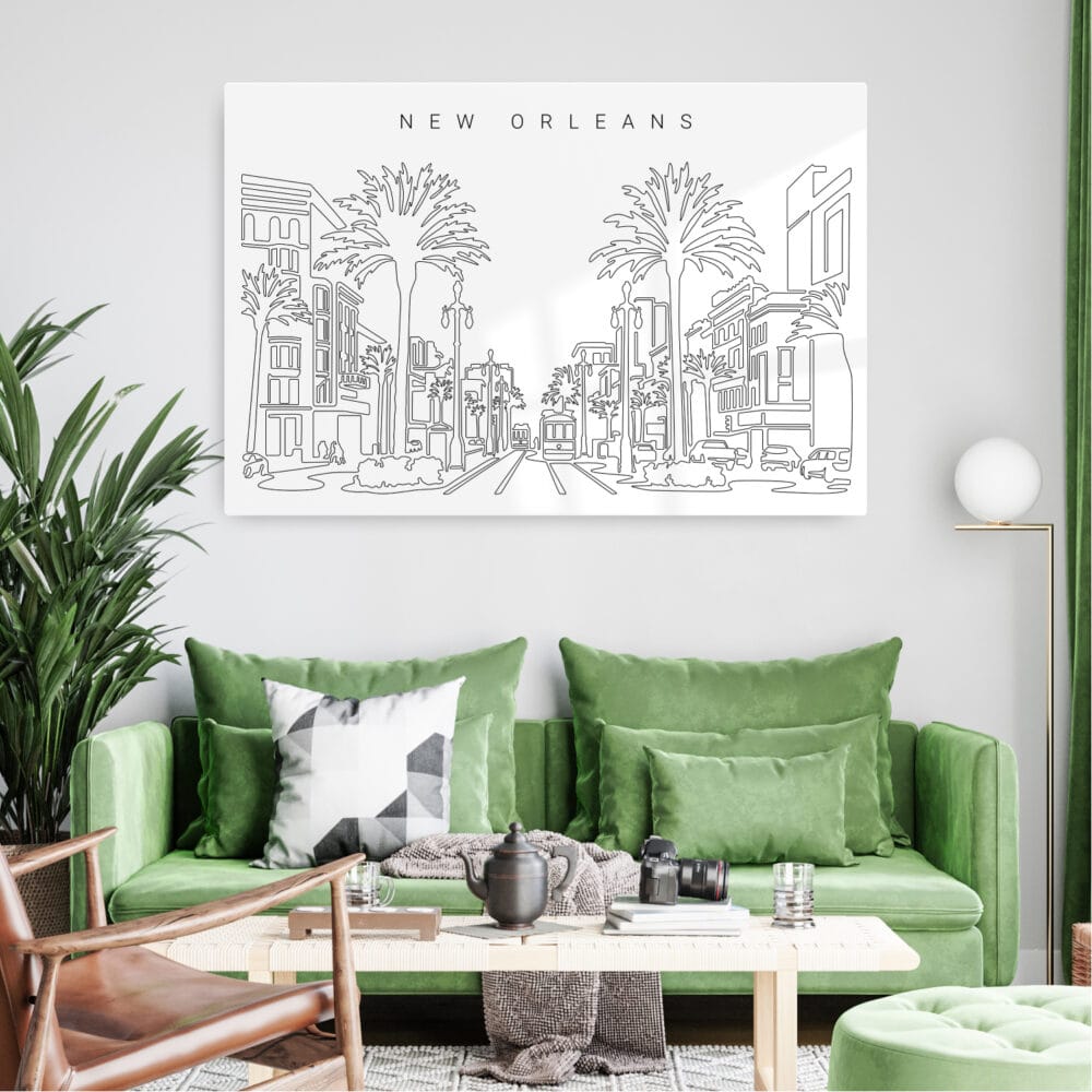 New Orleans Metal Print - Living Room - Light New Orleans Metal Print - Living Room - Light