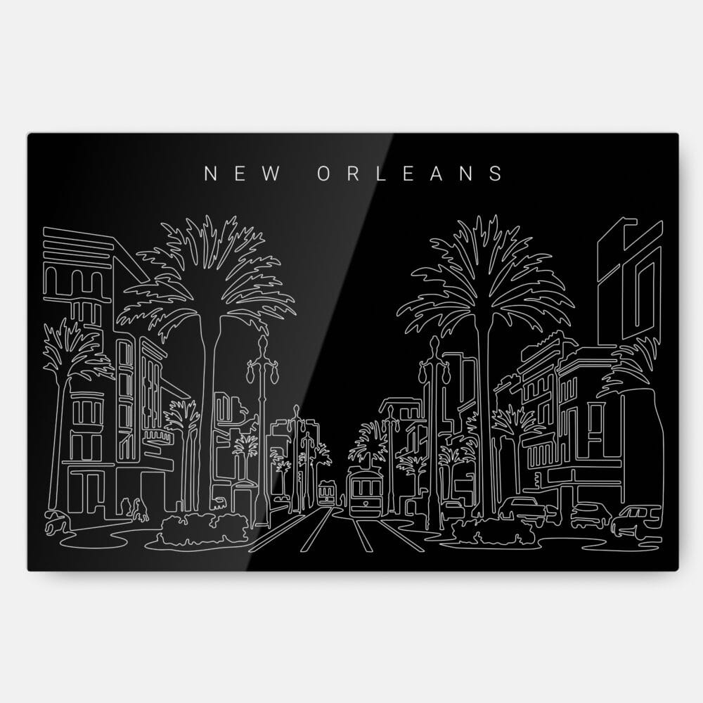 New Orleans Metal Print Wall Art - Main - Dark