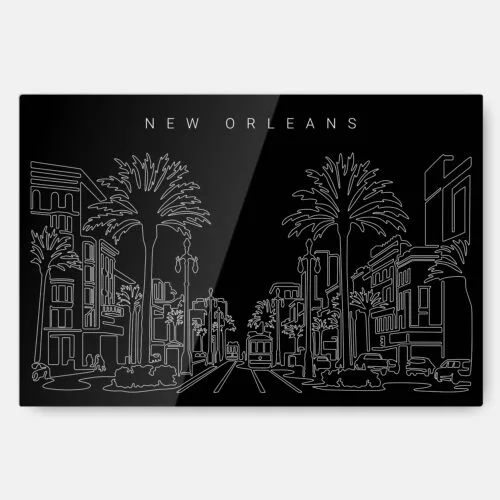 New Orleans Metal Print Wall Art - Main - Dark