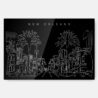 New Orleans Metal Print Wall Art - Main - Dark