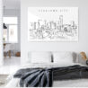 Oklahoma City Skyline Metal Print - Bed Room - Light