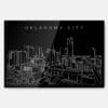 Oklahoma City Skyline Metal Print Wall Art - Main - Dark