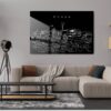 Omaha Skyline Metal Print - Living ROom - Dark