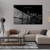 Omaha Skyline Metal Print - Living ROom - Dark