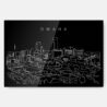 Omaha Skyline Metal Print Wall Art - Main - Dark
