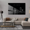 Orlando Skyline Metal Print - Living ROom - Dark