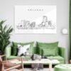 Orlando Skyline Metal Print - Living Room - Light