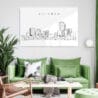 Orlando Skyline Metal Print - Living Room - Light