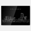 Orlando Skyline Metal Print Wall Art - Main - Dark