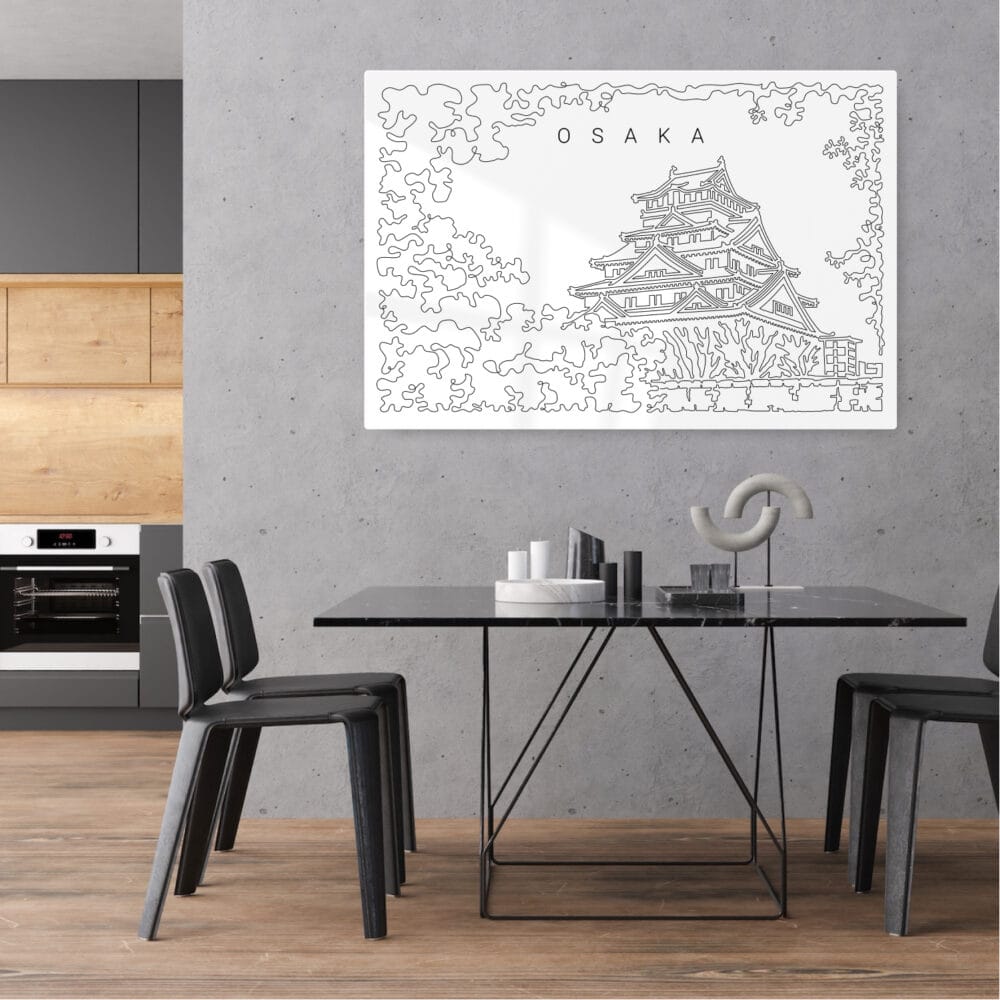 Osaka Castle Metal Print - Kitchen - Light Osaka Castle Metal Print - Kitchen - Light