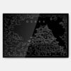 Osaka Castle Metal Print Wall Art - Main - Dark